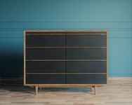 Комод широкий Ega: Bruni Black. ИД 7259059 Комод широкий Ega: Bruni Black. ИД 7259059