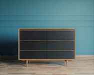 Комод широкий Ega: Bruni Black. ИД 7259114 Комод широкий Ega: Bruni Black. ИД 7259114