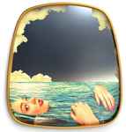 зеркало настенное фигурное Sea Girl [17043]