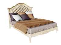 кровать двуспальная Gold Wood [GW-214] 140×200, с мягким изголовьем