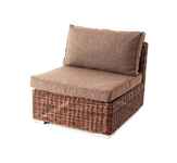 диван садовый модульный Лунго [YH-C1032W brown] прямой, с подушками