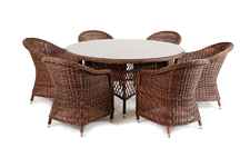 комплект мебели обеденный Эспрессо [ECR6T-7-SET brown] плетёный