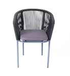 кресло садовое Марсель [MAR-CH-001 RAL7024 SH D-grey(D-gray)] плетение