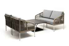 коплект мебели для отдыха Канны [KANS2C2TJ-4-RC658-SET mel-grey] лаунж-зона