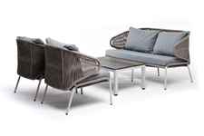 коплект мебели для отдыха Милан [MILS2C2TJ-4-SET mel-grey] лаунж-зона
