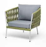 кресло садовое Диего [DIE-A-001 RAL7035 SH green(H-gray)] роуп