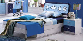 кровать детская Bambino [MK-4600-BL] 2 ящика