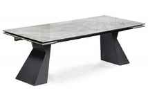 стол обеденный прямоугольный Денхольм [588037] раскладной, керамический