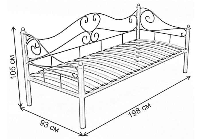 кровать односпальная