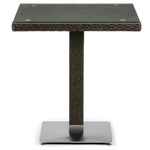 стол кофейный садовый квадратный [T605SWT-W53-70x70 Brown] искусственный ротанг