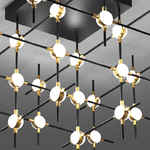 светильник потолочный Molecular [MX18001067-36A  black/gold]