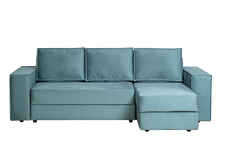 диван в гостиную угловой Bergamo [BERGAMO-3MR-1K-БИРЮЗОВЫЙ-Vel43] раскладной
