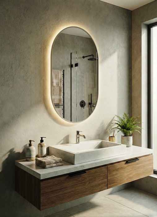 зеркало настенное овальное