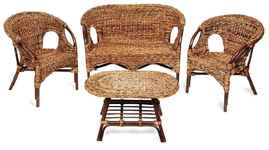 комплект мебели для отдыха Mandalino [4452,2834] диван + 2 кресла + стол овальный