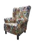 кресло на ножках Гобелены Этника [G46] ткань Монако с ярким, пестрым узором