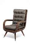 кресло садовое Толедо [YH-C1910W brown] плетёное, с подушками