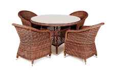 комплект мебели обеденный Равенна [RAVC4T-5-SET brown] плетёный