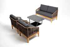 комплект мебели для отдыха Канны [KANS2C2TJ-4-SET brown] лаунж зона