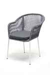 кресло садовое Лион [LIO-CH-st001 W H-grey(H-gray)] плетение