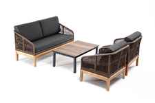 комплект мебели обеденный Канны [KANS2C2TJ-4-R644-SET brown] лаунж