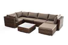 коплект мебели для отдыха Лунго [LS5O1T1-7-SET-TW brown] лаунж-зона