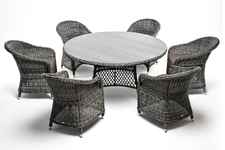 комплект мебели обеденный Эспрессо [ECR6T-7-SET graphite] плетёная