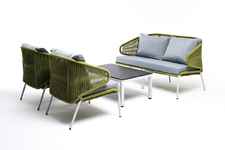 коплект мебели для отдыха Милан [MILS2C2TJ-4-SET mel-green] лаунж-зона