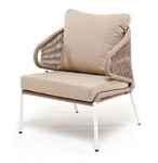 кресло садовое Милан [MIL-A-001 W beige(beige)] плетеное из роупа