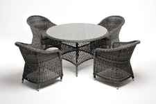 комплект мебели обеденный Эспрессо [ECR4T-5-SET graphite] плетёная
