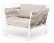 кресло садовое Касабланка [KAS-A-001 W Mua beige(beige035)] плетёное из роупа