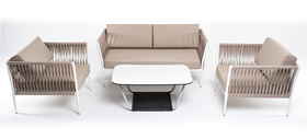 комплект мебели для отдыха Касабланка [KASS2C2T-4-SET biege] лаунж зона, роуп