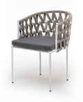 стул садовый Диего [DIE-CH-st001 W Mua mel-grey(gray017)] плетеный из роупа
