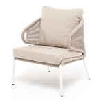 кресло садовое Милан [MIL-A-001 W Mua beige(beige035)] плетеное из роупа