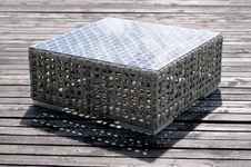 стол журнальный садовый Канти [A085D2 gray] ротанг искусственный