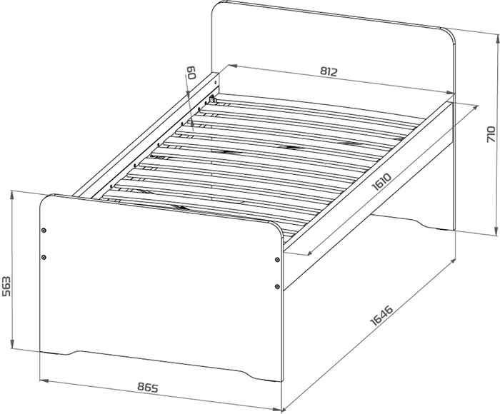 кровать односпальная